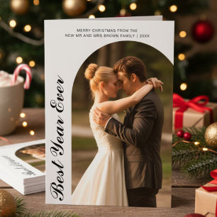Best Year Ever Cozy Couple Christmas Card