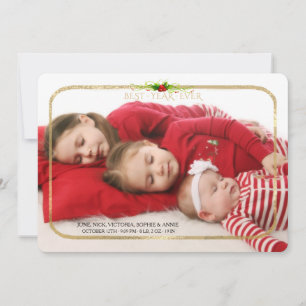Best Year Ever Gold Frame Holiday Photo Card