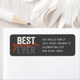 Best Year Ever Handwriting Script Modern Address
