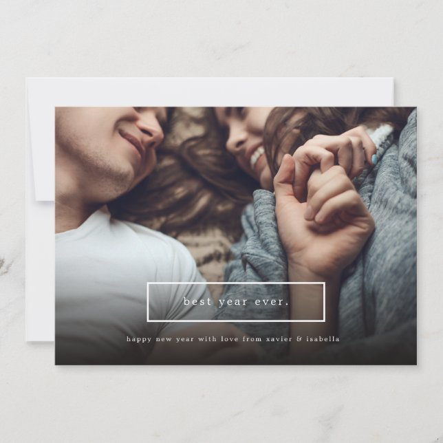 Best Year Ever New Year Holiday Photo Card (Front)