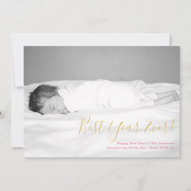 Best Year Ever New Year's Holiday Photo Card (Front)