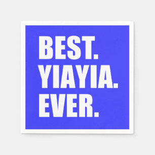Best YiaYia Ever Greek Grandmother Party Napkin