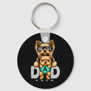 Best Yorkie Dad Cute Yorkshire Terrier Father Dog Key Ring