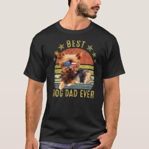 Best Yorkshire Terrier Dad Ever Vintage Dog T-Shirt