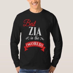 Best Zia In The World Italian Aunt T-Shirt