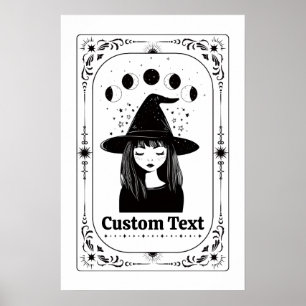 Best Zodiac Gift Customisable Tarot Feminist Witch Poster