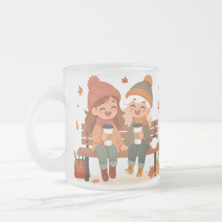 Beste Freundinnen-Tasse Frosted Glass Coffee Mug