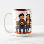 Beste Freundinnen-Tasse Two-Tone Coffee Mug<br><div class="desc">Diese liebevoll gestaltete Tasse zeigt zwei fröhliche Freundinnen auf einer Bank – gemeinsam lachen,  quatschen und Kaffee trinken unter herbstlichen Blättern.
Ein warmes,  herzerwärmendes Geschenk für deine beste Freundin oder Kollegin. Perfekt für Geburtstage,  kleine Aufmerksamkeiten oder einfach so – weil gemeinsame Momente unbezahlbar sind.</div>