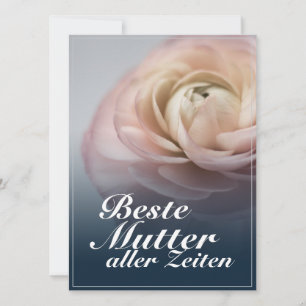 Beste Mutter aller Zeiten mit großer rosa Rose
