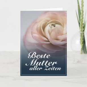 Beste Mutter aller Zeiten mit großer rosa Rose Card