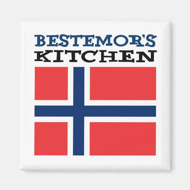 Bestemor's Kitchen Norwegian Grandmother Magnet (Front)