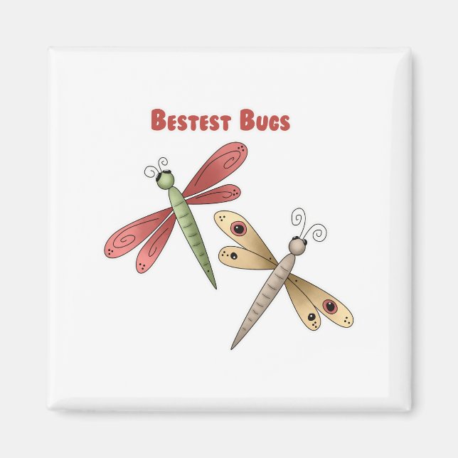 Bestest Bugs (dragonflies) Magnet (Front)
