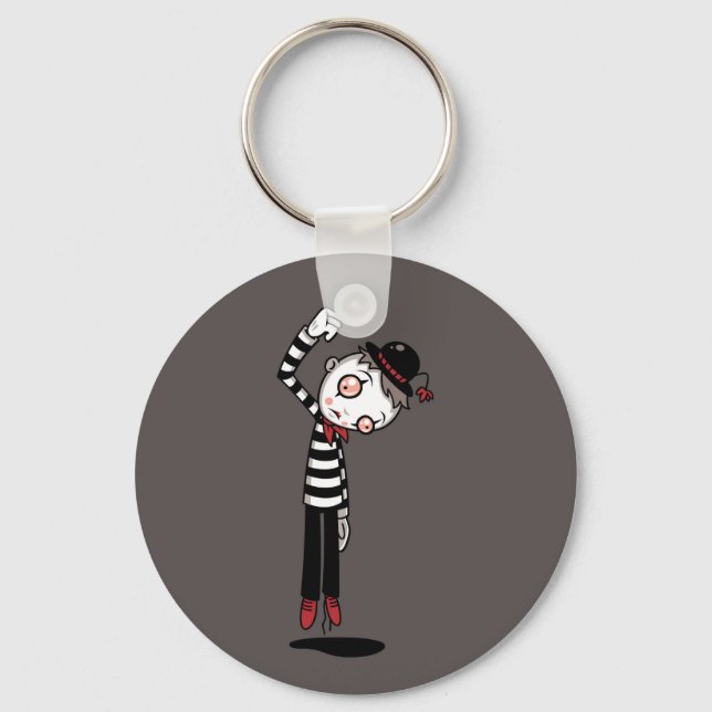 Bestest Mime Ever Key Ring (Front)