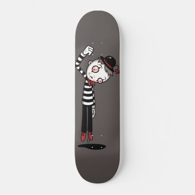 Bestest Mime Ever Skateboard (Front)