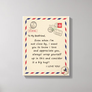 Bestfriend Gift   To My Bestfriend I Love You Canvas Print