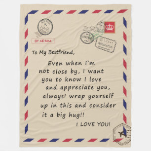 Bestfriend Gift To My Bestfriend I Love You Fleece Blanket