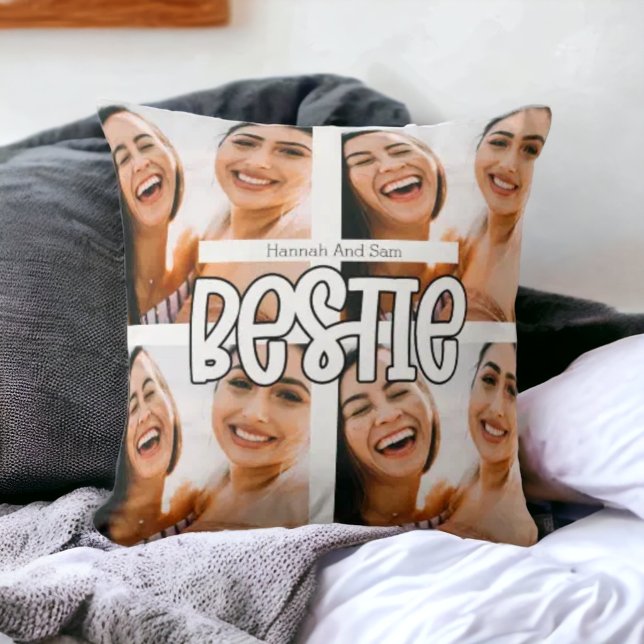 bestie best friend bff trendy text  cushion (Creator Uploaded)