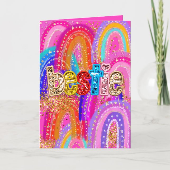 Bestie, Best Friend  Card (Front)