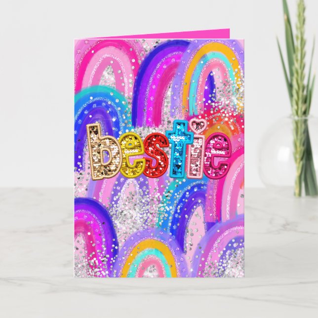 Bestie, Best Friend  Card (Front)