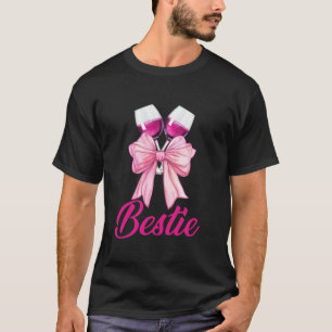 Bestie Coquette Bow Christmas Girly Best Friend An T-Shirt