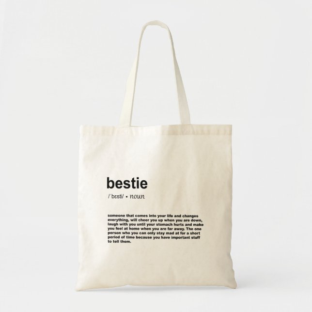 Bestie Definition Tote Bag (Front)