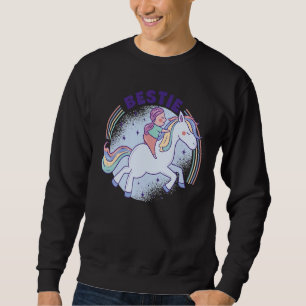 Bestie Graphic Horse Lover Equestrian Rider Horses Sweatshirt