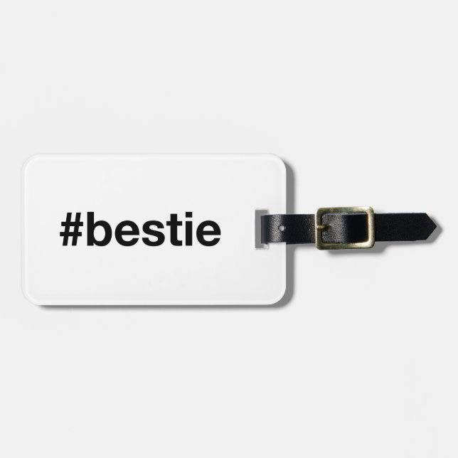 BESTIE Hashtag Luggage Tag (Front Horizontal)
