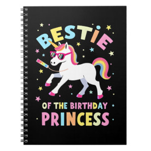 Bestie of the Birthday Princess Girl Dabbing Unico Notebook