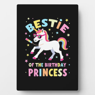 Bestie of the Birthday Princess Girl Dabbing Unico Plaque