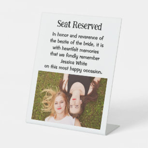 Bestie Of The Bride Wedding Memorial Plaque Sign