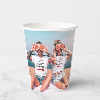 Bestie Personalised Water Bottle Paper Cups