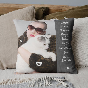 Bestie Pet Friends Cat Mom Love BFF Gifts Photo Cushion