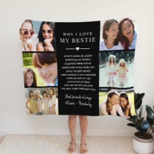 Bestie Photo Collage Fleece Blanket