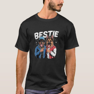 Bestie Rottweiler German Shepherd Dog Friends Urba T-Shirt