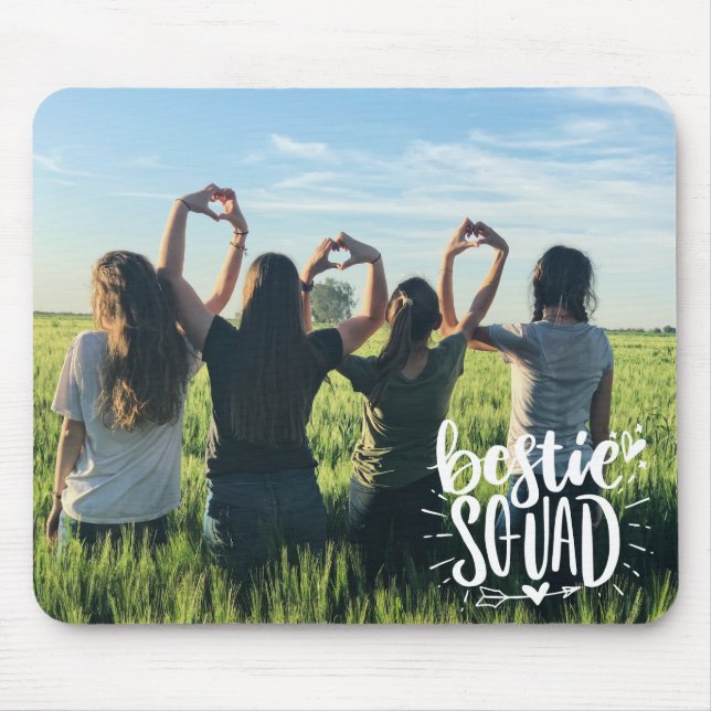 Bestie Squad Personalised Photo BFF overlay  Mouse Pad (Front)