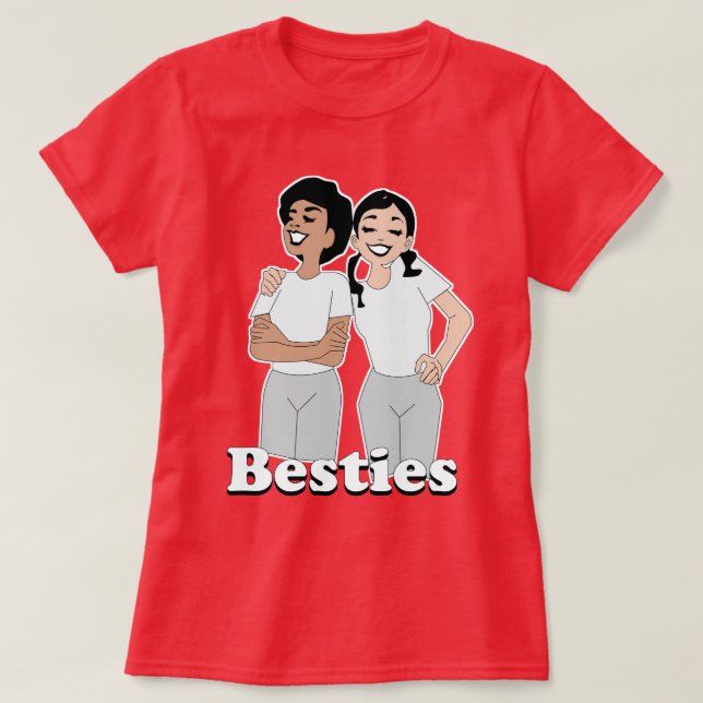 Bestie T-shirt (for girls and women variant #3) (Design Front)
