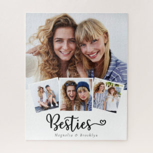 Besties 4 Photo Collage Best Friend's  Jigsaw Puzzle