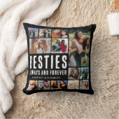 Besties Always & Forever Photo Collage Throw Pillo Cushion (Blanket)