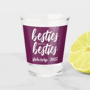 Besties being Besties Personalized Shot Glass