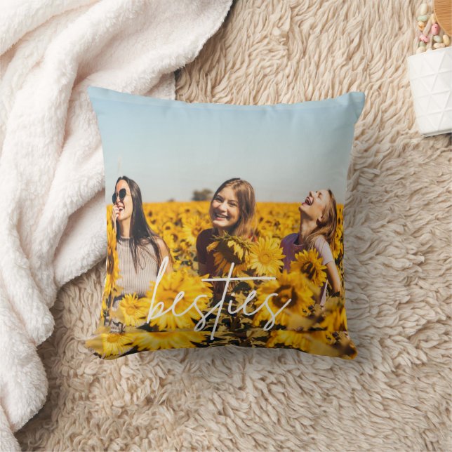 Besties Best Friend Photo Friendship  Cushion (Blanket)