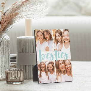 Besties   Best Friends 4 Photo Collage Plaque