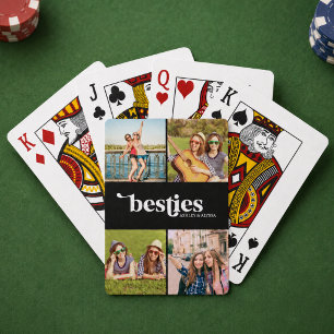 Besties Best Friends 4 Photo Playing Cards