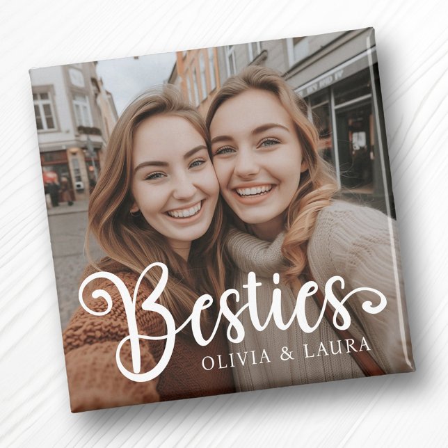 Besties best friends custom names photo magnet (Besties best friends custom names photo magnet)