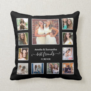  Besties Best Friends Forever 11 Photo Collage   Cushion