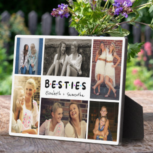 Besties Best Friends Gift Selfie Photo Collage Plaque
