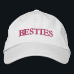 Besties Best Friends Modern Typography Custom<br><div class="desc">Besties Best Friends Modern Typography Custom Embroidered Baseball Cap features the simple modern embroidered text "Besties". Perfect as a gift for your best friend,  cousin,  sister,  mum and more. Created by Evco Studio www.zazzle.com/store/evcostudio</div>