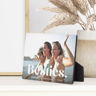 Besties   Best Friends Overlay & Names Photo Plaque