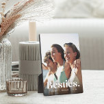Besties | Best Friends Overlay & Names Photo Plaque<br><div class="desc">Celebrate your bond with your best friend with this beautiful custom photo plaque featuring your favourite vertical photo with “besties” overlaid in white lettering. Personalise with your names beneath,  or a special message.</div>