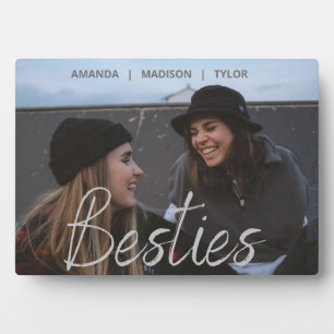 Besties   Best Friends Personalised Names Photo Plaque