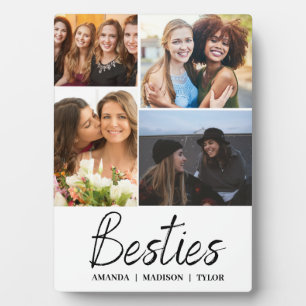 Besties Best Friends Personalised Names Photo Plaque